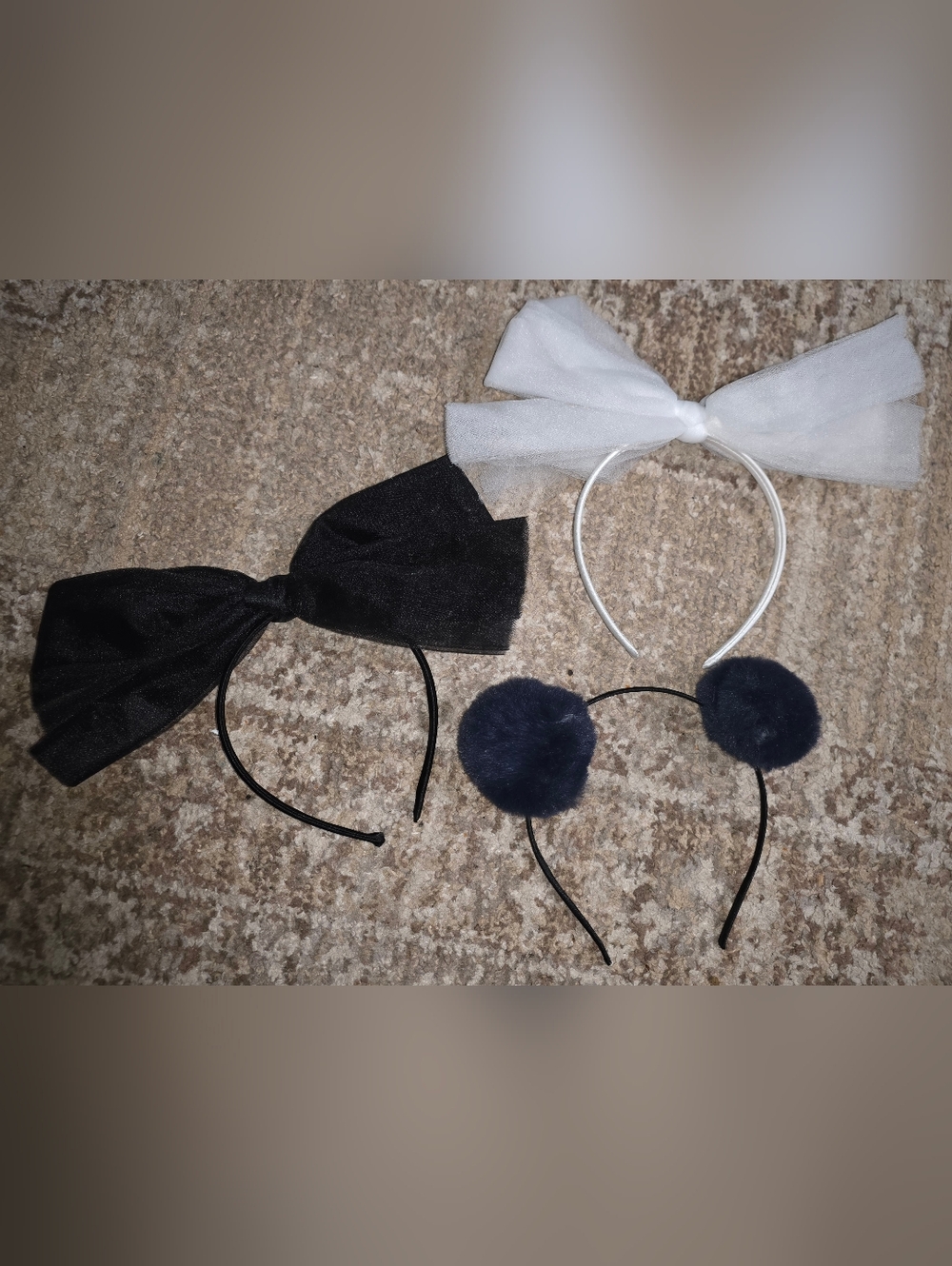 Headbands With Bows And Poms Bundle. Hair Accessories.